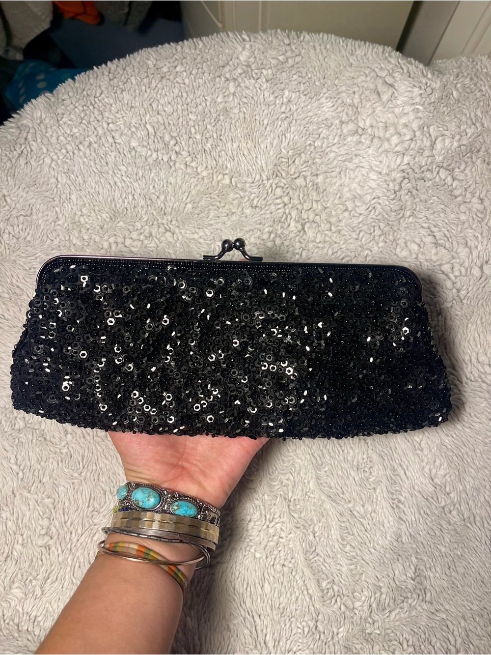 Express - Black Bedazzled Clutch!!